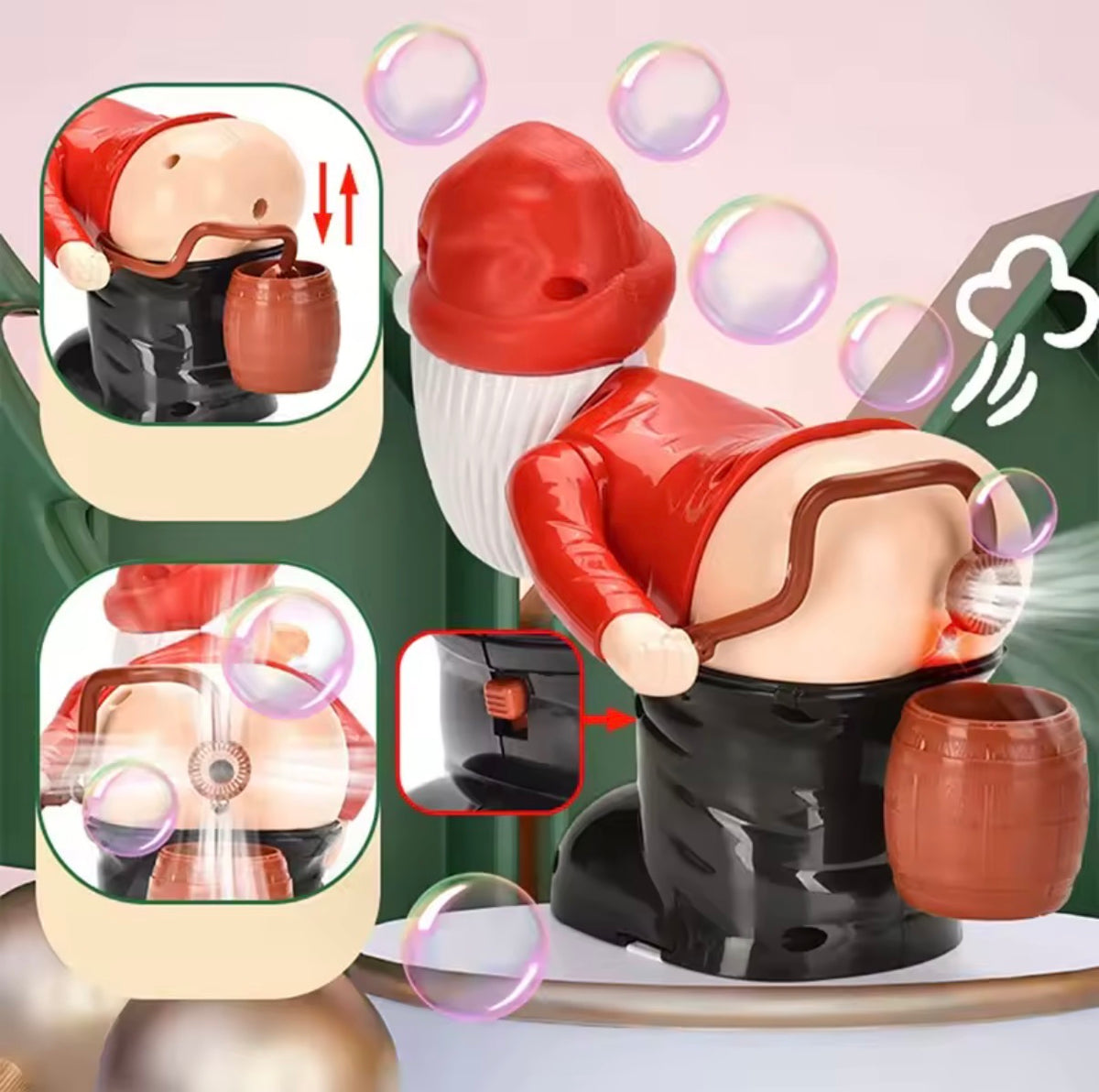 Electric Santa Automatic Fart Bubble Machine