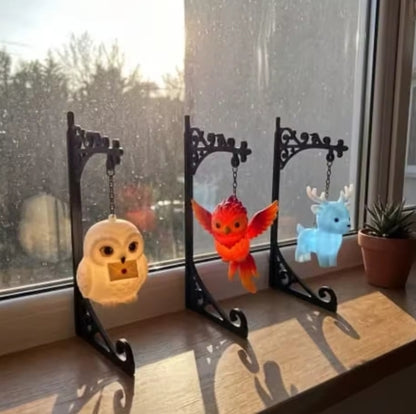 Hanging Magical Animal Bookshelf Lamp